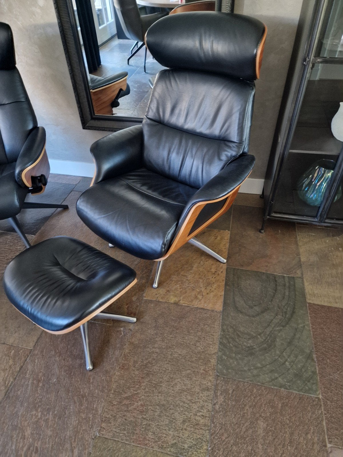 FLEXLUX  relaxfauteuil  zgan, Ophalen, Minder dan 75 cm, Leer, Zo goed als nieuw