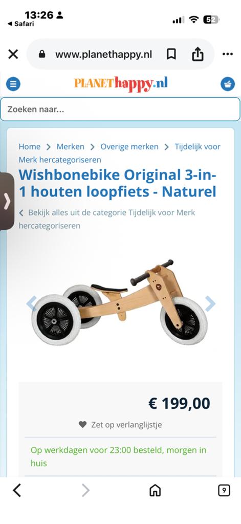 Driewieler / loopfiets, Ophalen of Verzenden, Gebruikt