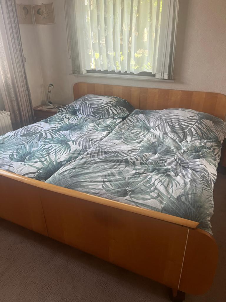 Auping twee persoons bed, Huis en Inrichting, Slaapkamer | Bedden, Ophalen, Gebruikt, Tweepersoons, Hout