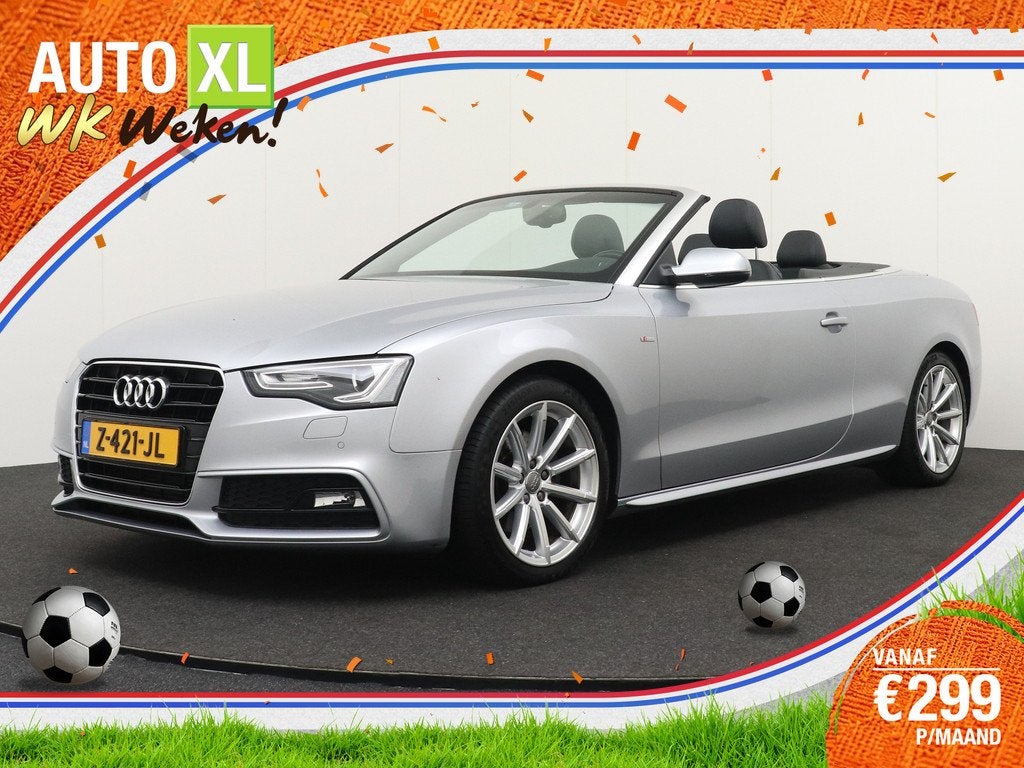 Audi A5 Cabriolet 1.8T 177 PK Aut S-Line Leder/Sportstoel Ne, Auto's, Audi, Gebruikt, 4 cilinders, Cabriolet, 4 stoelen