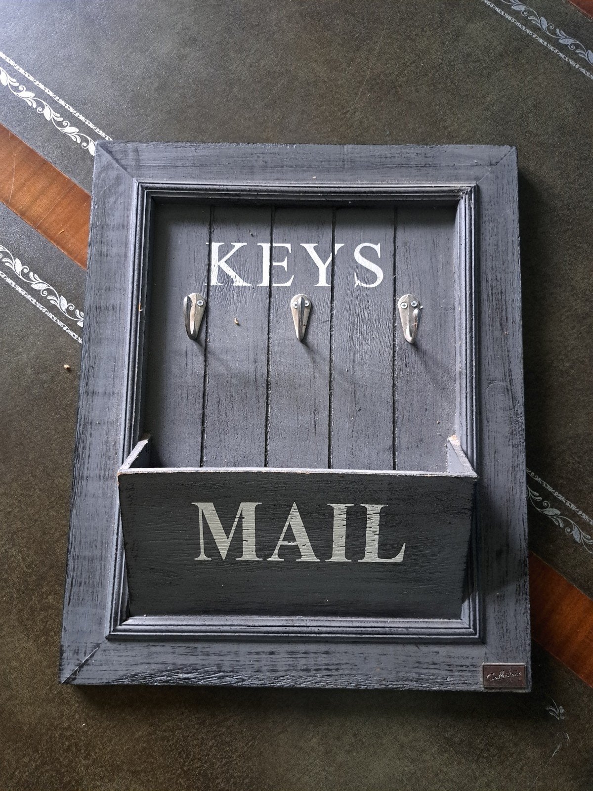 Sleutelrekje met postvakje - 'Keys' en 'Mail', Ophalen, Hout, Gebruikt, Landelijk