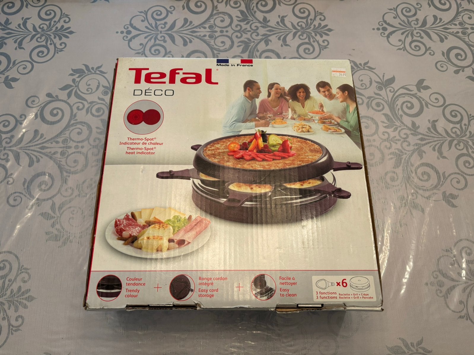 Tefal Raclette / Gourmet 6 Personen – Compleet & Zeer Netjes, Ophalen, Gebruikt, 4 t/m 7 personen