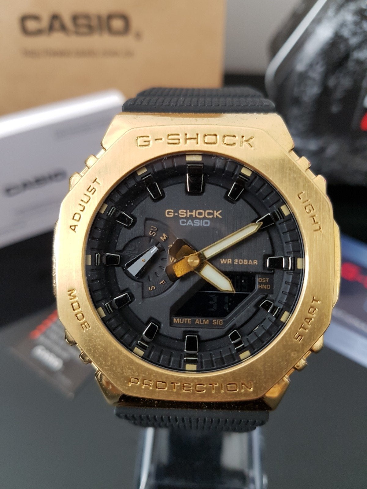 G-Shock GM-2100G-1A9, Ophalen of Verzenden, Nieuw, Zwart, Casio G-Shock
