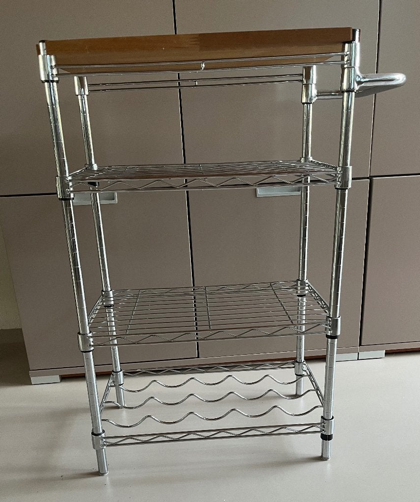 Trolley met wijnrek, Ophalen, Gebruikt, 5 tot 15 flessen, 75 – 100