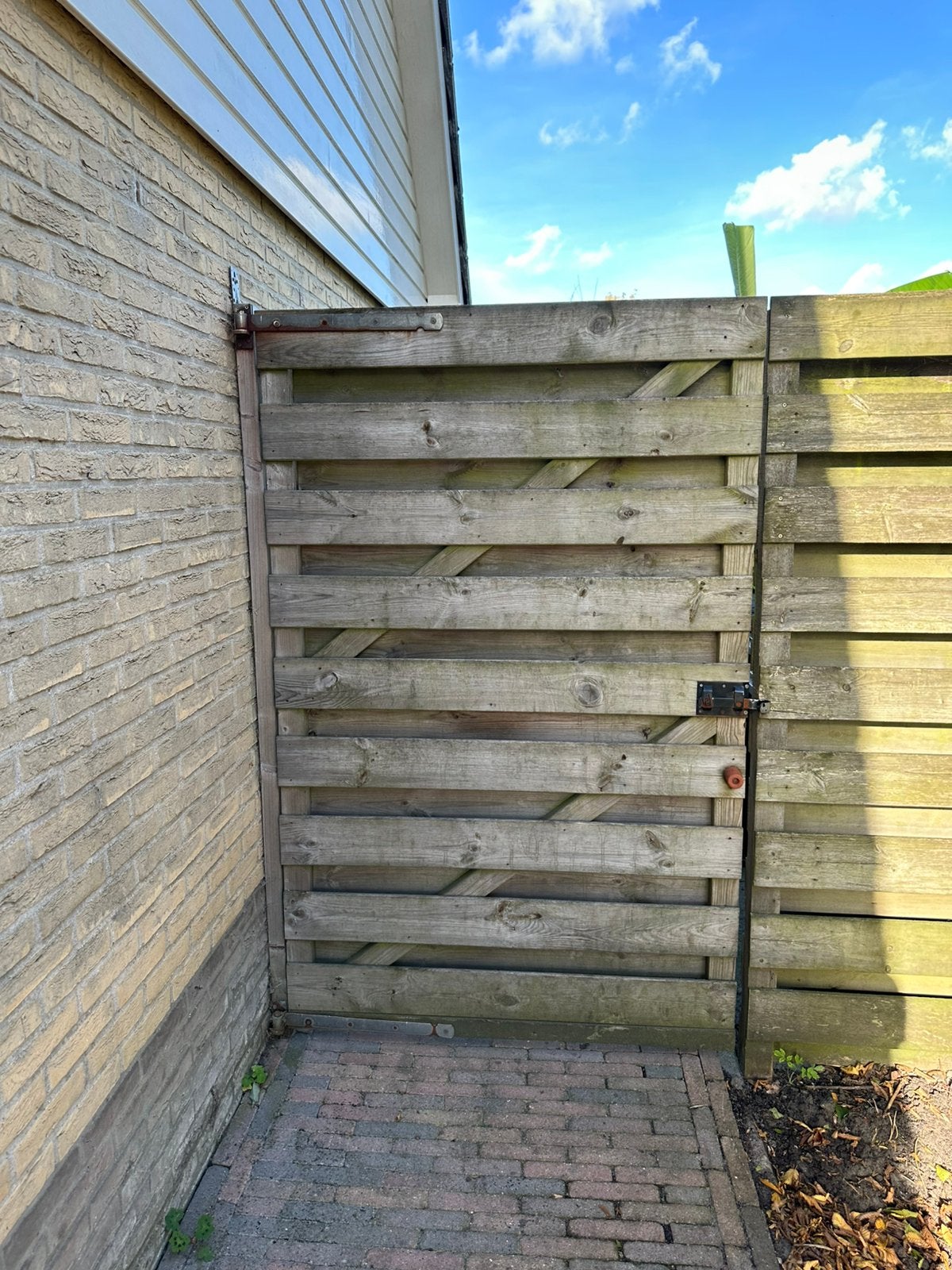 Schuttingdeur, Tuin en Terras, Ophalen, Minder dan 3 meter, Hout, 1 tot 2 meter