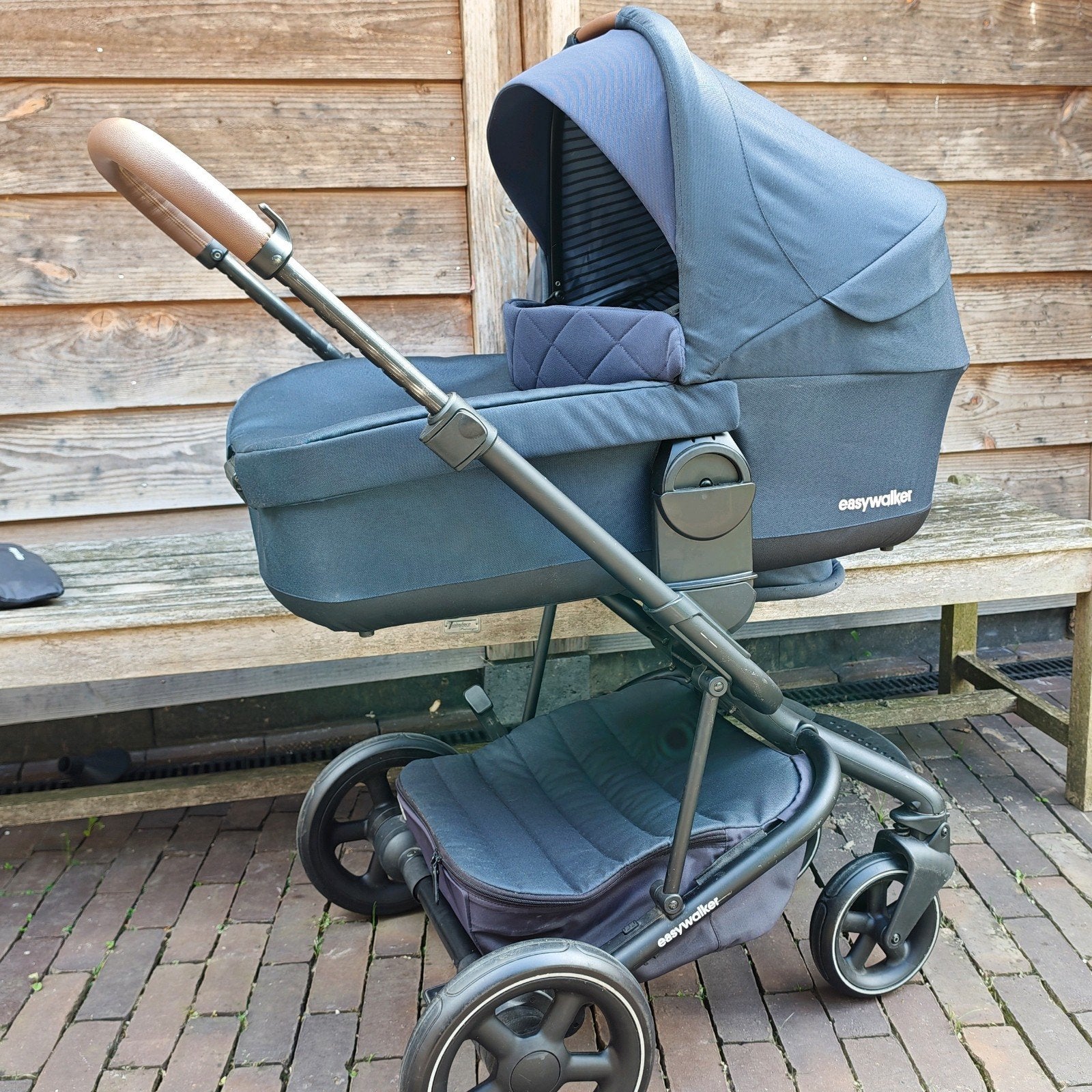 Easywalker Harvey 2 Premium kinderwagen (Navy Blue), Gebruikt, Verstelbare duwstang, Combiwagen, Ophalen