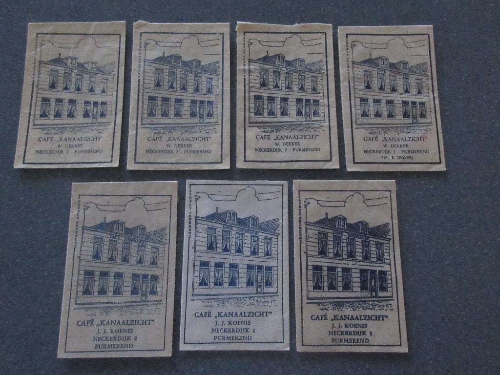 7 x Purmerend, café Kanaalzicht, Verzenden, Nederland