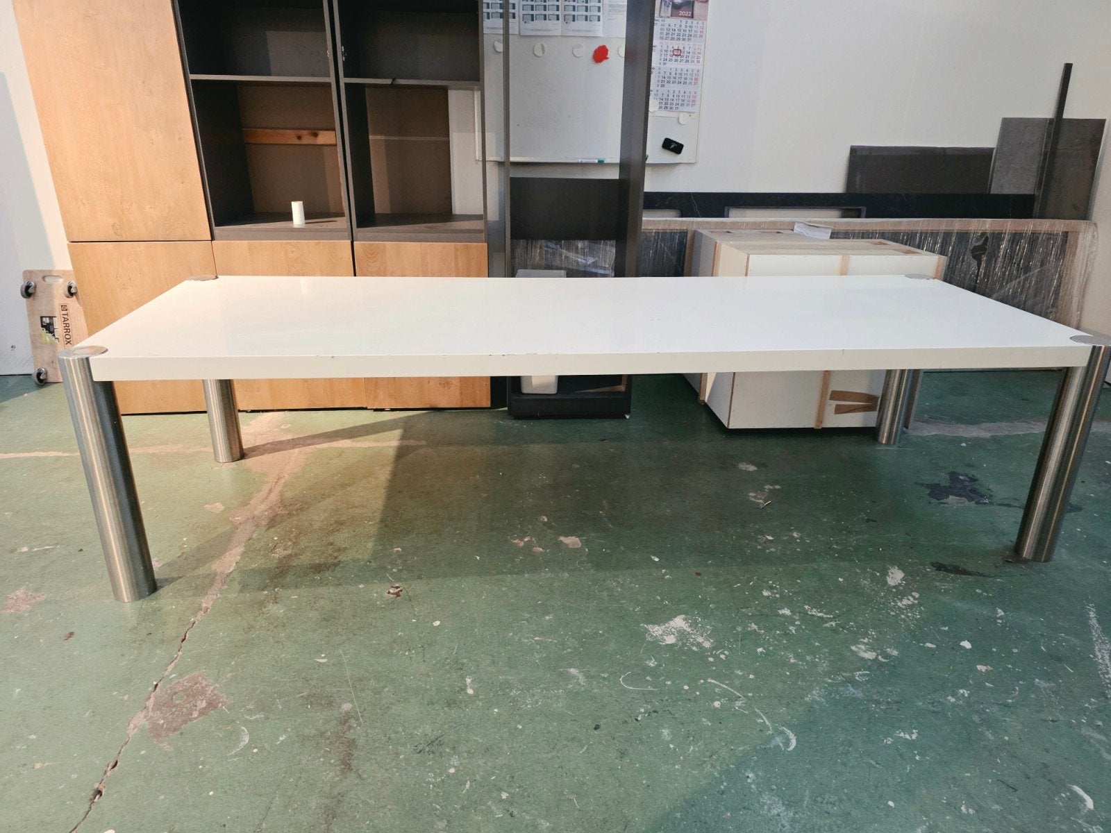 Designtafel 105x300cm met lichte beschadigingen, Huis en Inrichting, Ophalen, Modern design, Gebruikt, 100 tot 150 cm