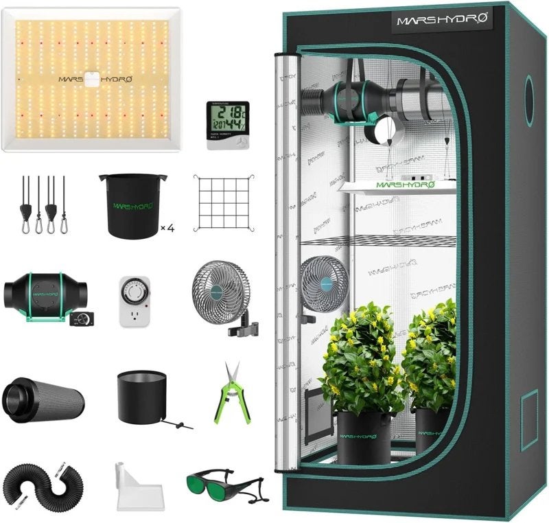Kweekkast Mars Hydro Complete Kweektent Set 80x80x160cm, Ophalen, Nieuw, Kweektent