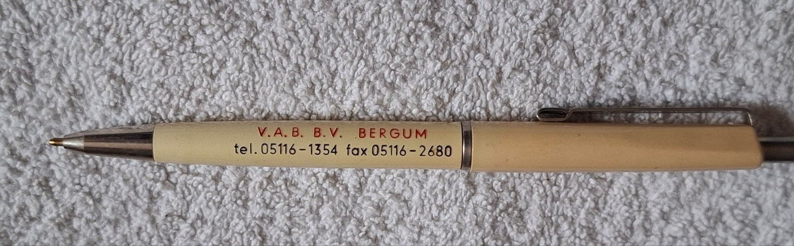Vintage pen transportbedrijf VAB Bergum, Overige merken, Gebruikt, Balpen, Ophalen of Verzenden