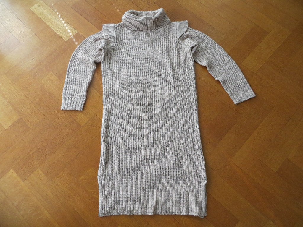 Prenatal Lange Zwangerschapsjurk met mooie details Beige M, Maat 38/40 (M), Ophalen of Verzenden, Zo goed als nieuw, Prenatal