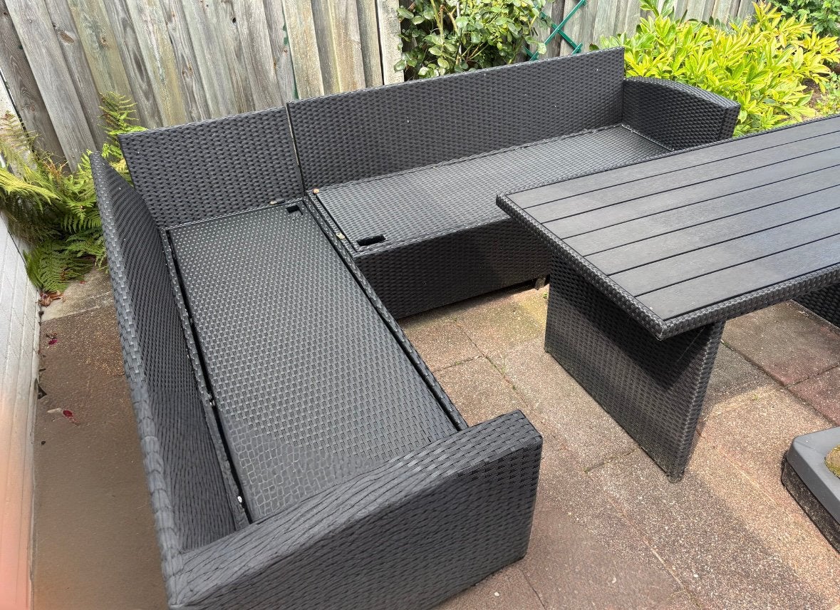 Loungeset, Ophalen, 6 zitplaatsen, Aluminium, Zo goed als nieuw