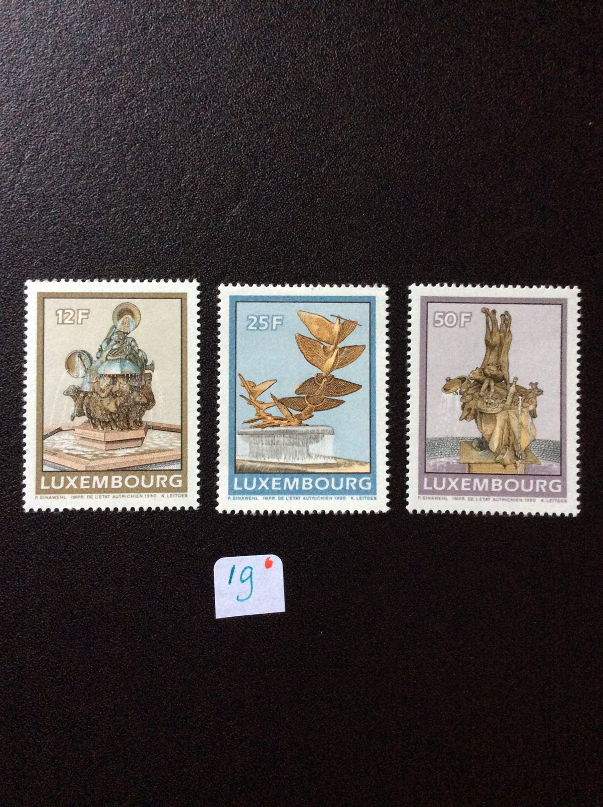 Luxemburg postzegels 1990 pfr M 1248/50, Ophalen of Verzenden, Luxemburg, Postfris
