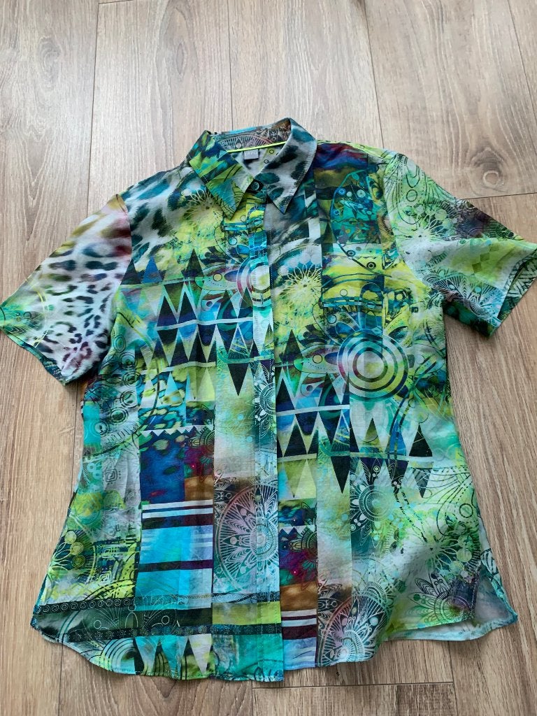 Dames blouse "ERFO", maat 36 (76% katoen, 24% zijde), Erfo, Nieuw, Ophalen of Verzenden, Maat 36 (S)