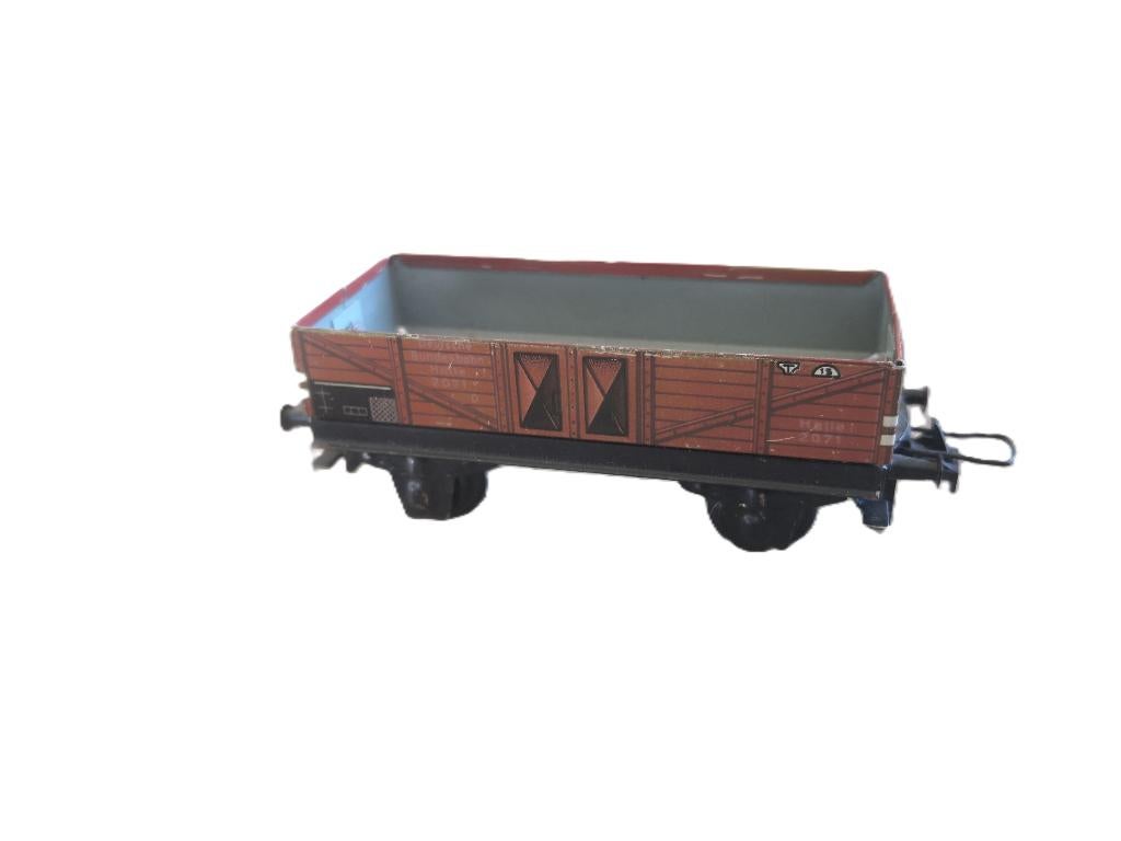 Modeltrein TRIX-EXPRESS 3 rail systeem blik kolenwagon, Gebruikt, Gelijkstroom, Trix, Rails