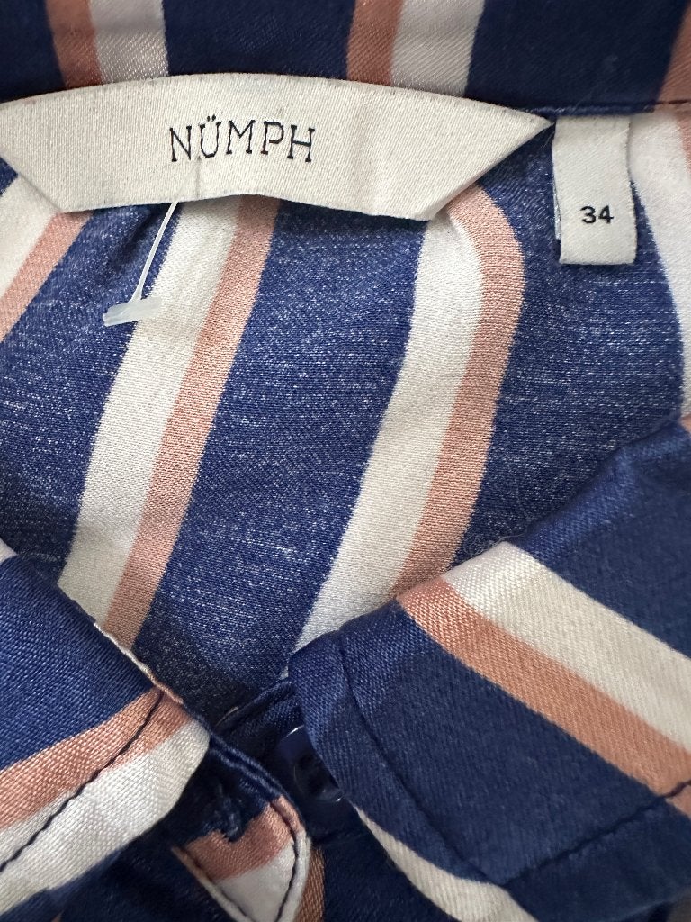 Numph blouse XS, Blauw, Ophalen of Verzenden, Zo goed als nieuw, Maat 34 (XS) of kleiner