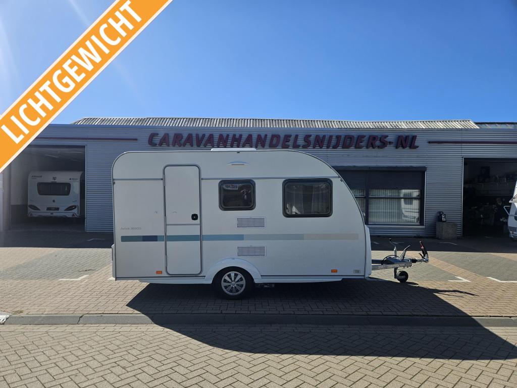 Adria Aviva 360 DD Nieuwstaat!!Mover, Caravans en Kamperen, Schokbreker, Adria, Tot 4 meter, Dwarsbed