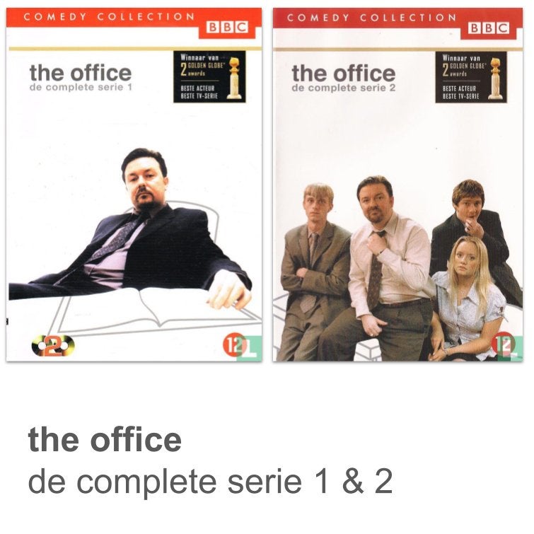 The Office UK - de complete serie 1 & 2 (3 DVD set) (BBC), Vanaf 12 jaar, Verzenden, Gebruikt, Komedie