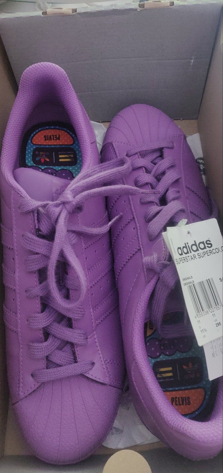 Adidas paarse gympen mt 11.5 (46) Nieuw!, Ophalen of Verzenden, Nieuw