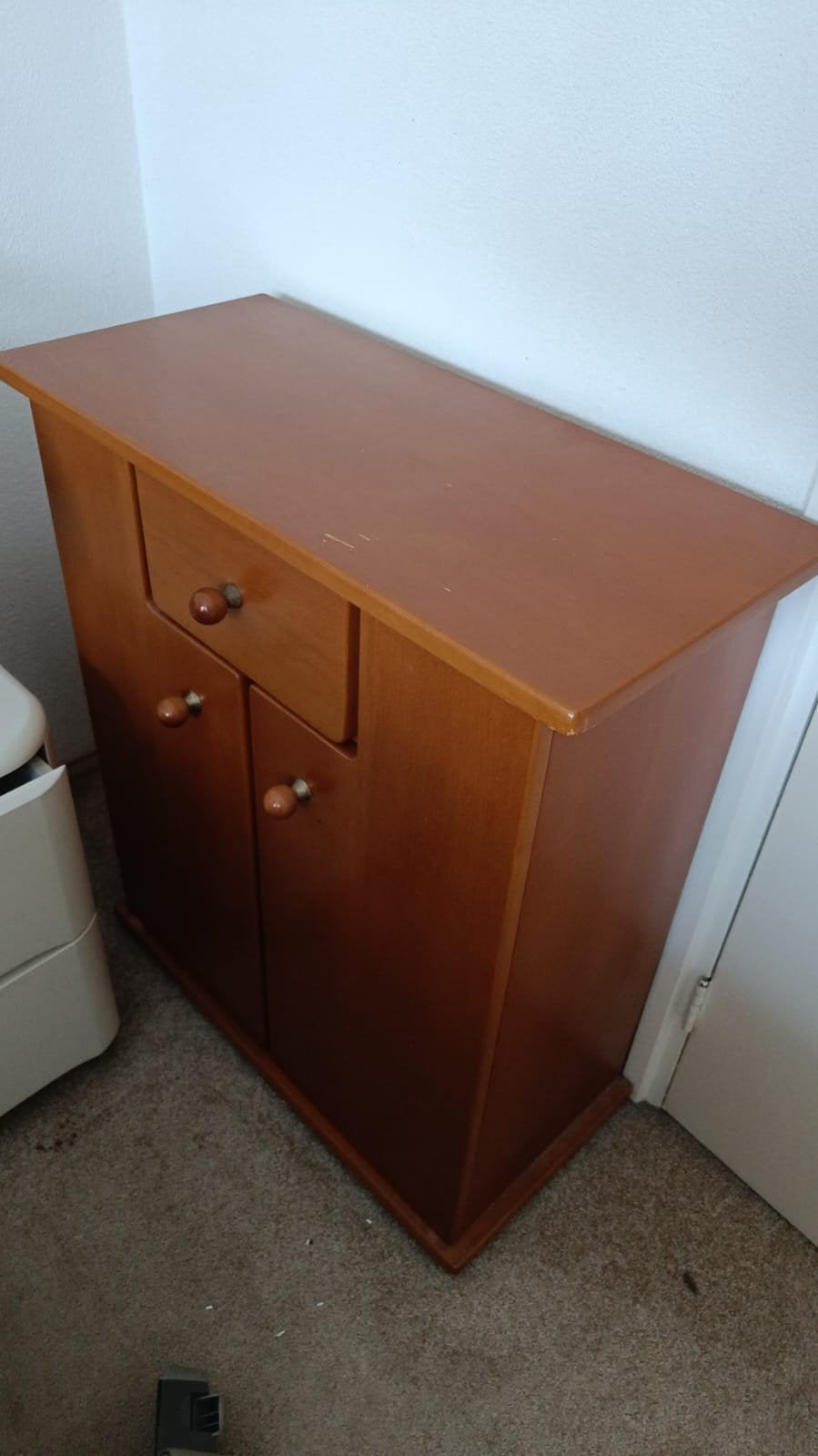 Houten kastje met lade en deurtjes - D30xB65xH75, Ophalen, Gebruikt