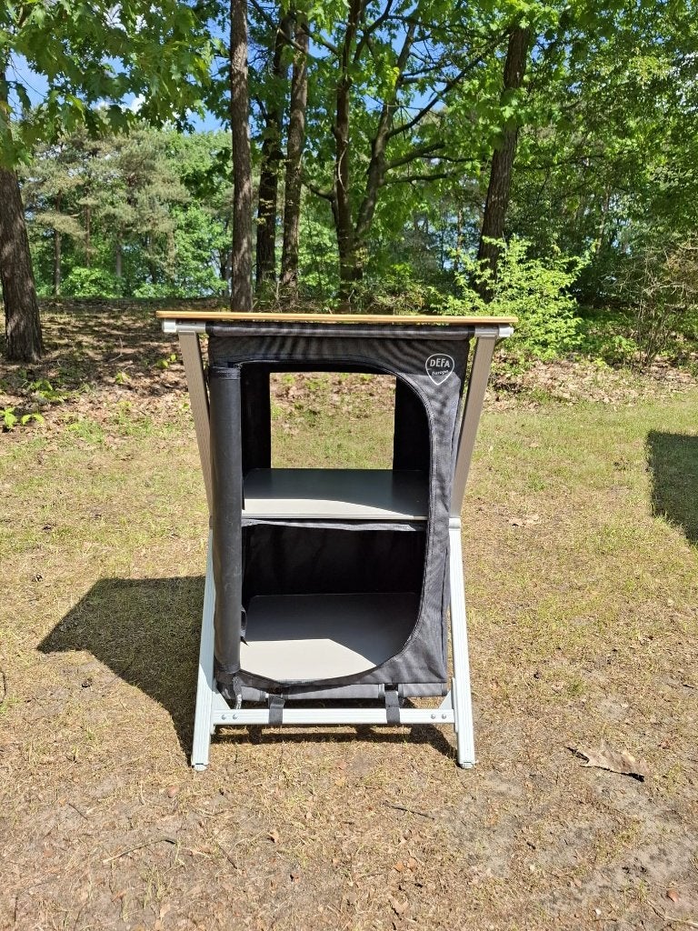 Camping kastje DEFA 85*50*60 opvouwbaar, Ophalen of Verzenden, Gebruikt, Campingkast