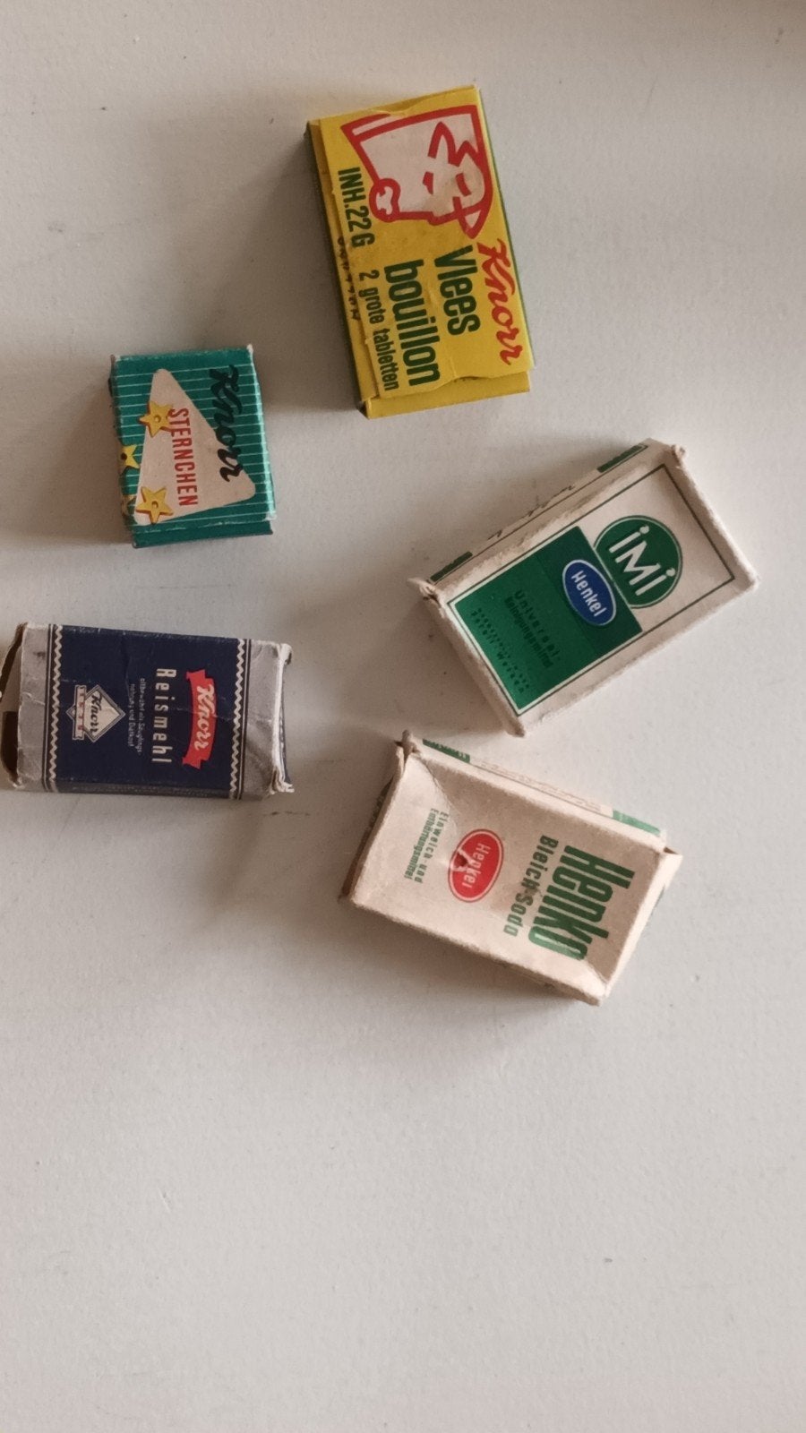 Oude kruideniersverpakkingen voor kinderkeukentje, Antiek en Kunst, Ophalen of Verzenden