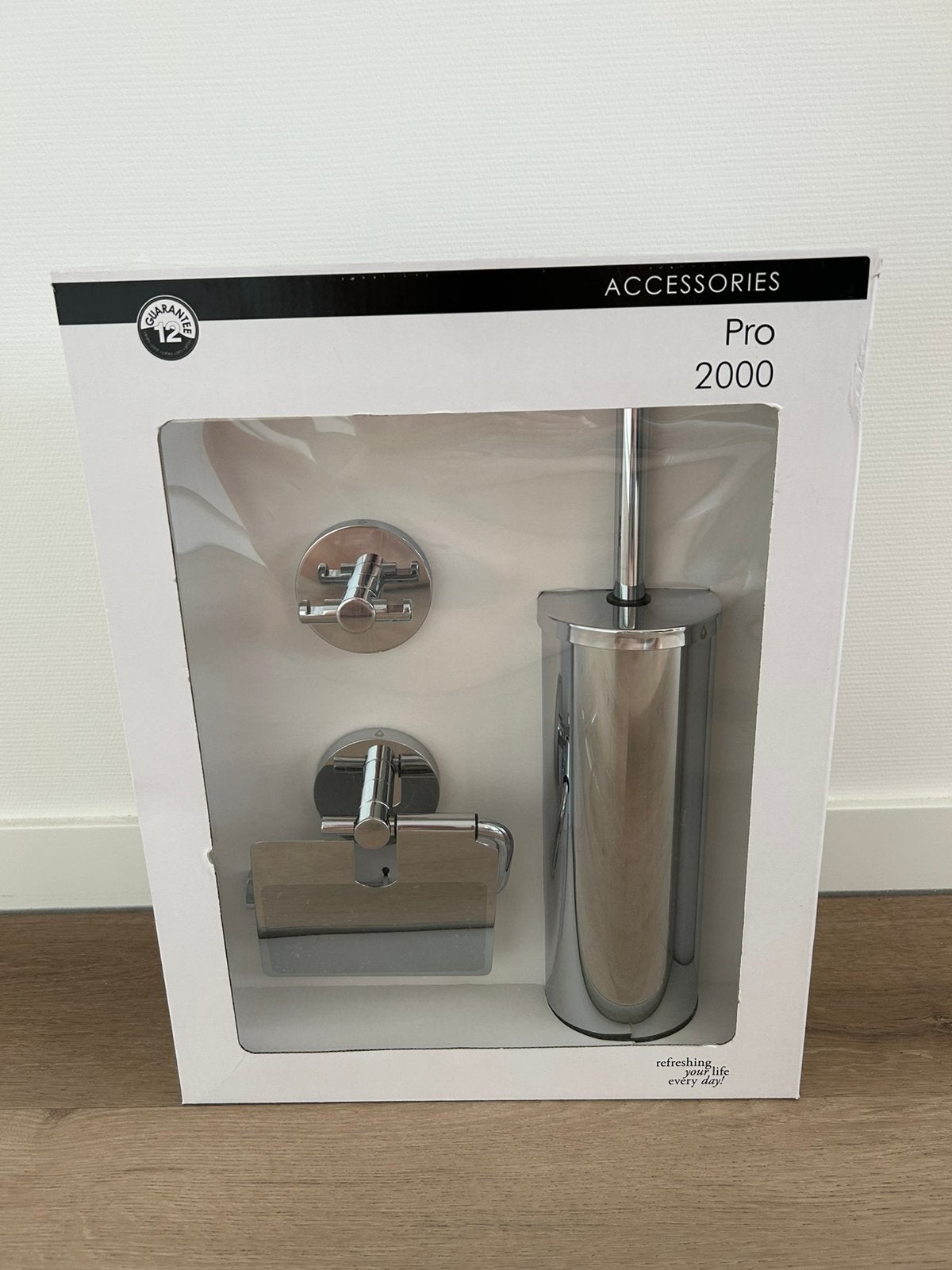 Toiletset Giftbox Haceka Aqualux PRO2000 Chroom, Ophalen of Verzenden, Nieuw, Toilet-accessoire