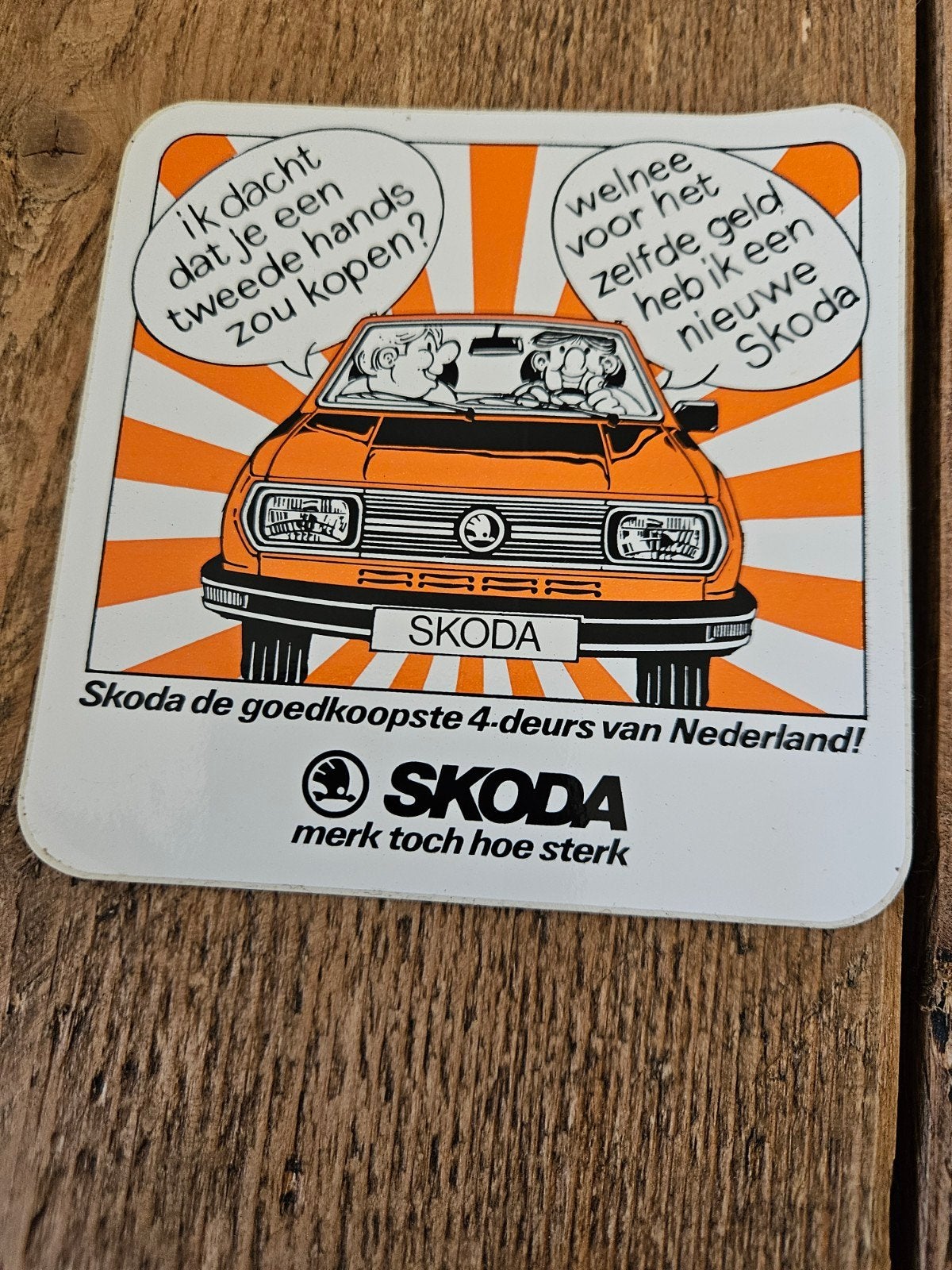Skoda Auto sticker, Ophalen of Verzenden, Zo goed als nieuw