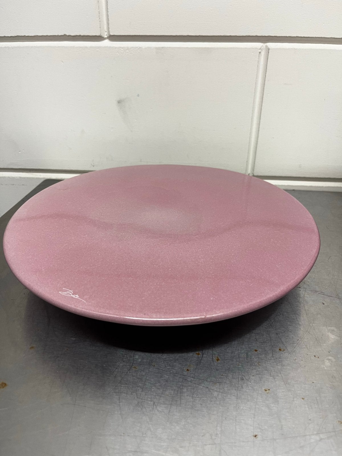 Nieuw Bitz taartplateau / serveerschaal - roze, Huis en Inrichting, Keuken | Servies, Overige merken, Keramiek, Onbekend, Nieuw