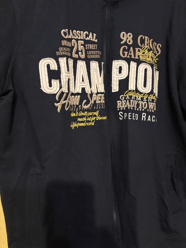 Champion Hoodie met rits - Donkerblauw, Kleding | Heren, Ophalen of Verzenden, Nieuw