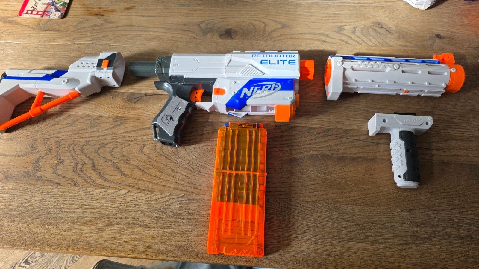 Nerf Gun Retaliator Elite met accessoires, Ophalen of Verzenden, Gebruikt, Jongen of Meisje