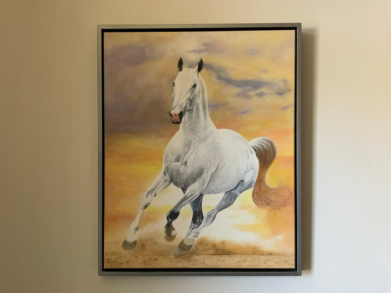 Realistisch olieverfschilderij: 40x50 cm met baklijst, Ophalen, Doek, Realistisch, Dieren