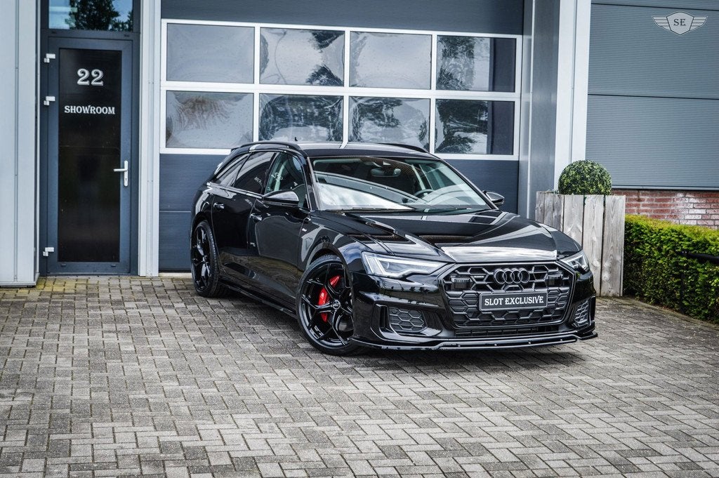 Audi A6 Avant 55 TFSI e quattro Pro Line S Competition, Automaat, Gebruikt, Zwart, Leder en Stof