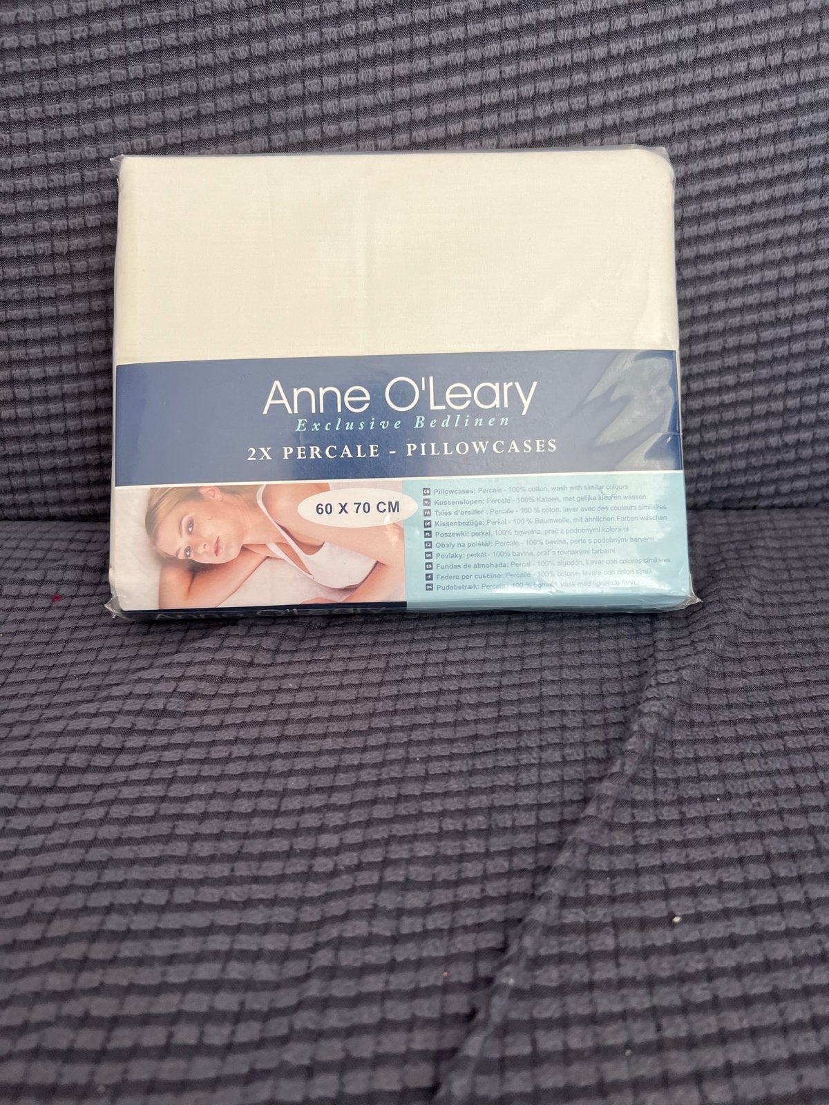 Anne O'Leary Percale Kussenslopen - 2 stuks creme, Huis en Inrichting, Overige kleuren, Overige maten, Hoeslaken of Sloop, Nieuw