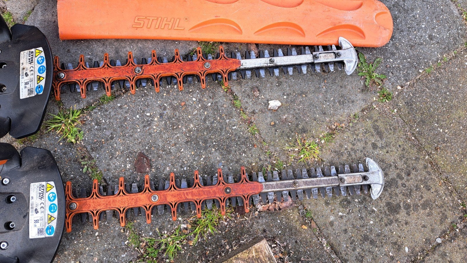 Stihl HSA 94 T en R Heggenschaar  4 stuks zo uit het werk, Ophalen, Stihl, Gebruikt, Accu