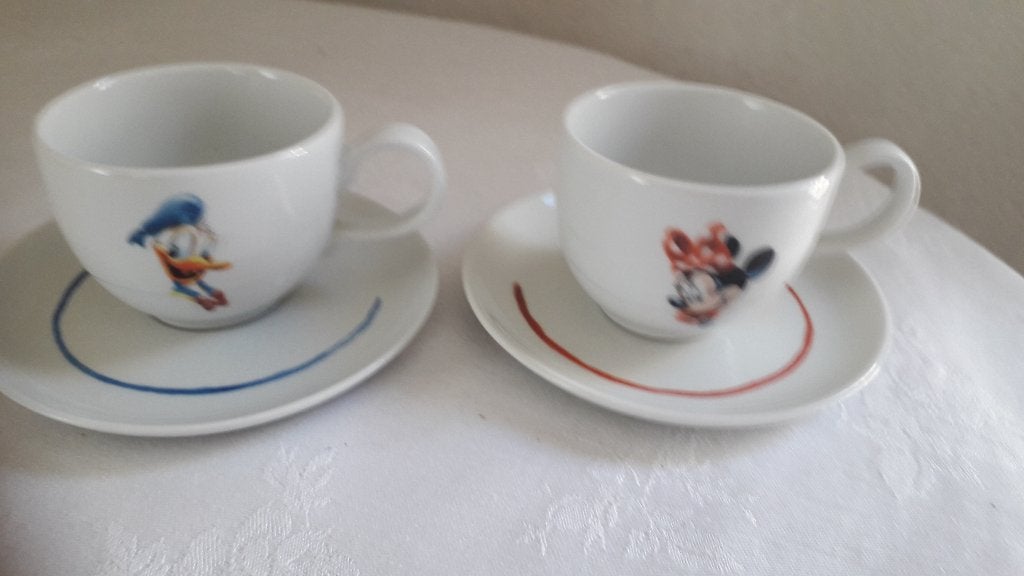 KOP EN SCHOTEL: DONALD EN MINNIE, Ophalen of Verzenden, Mickey Mouse, Zo goed als nieuw, Servies