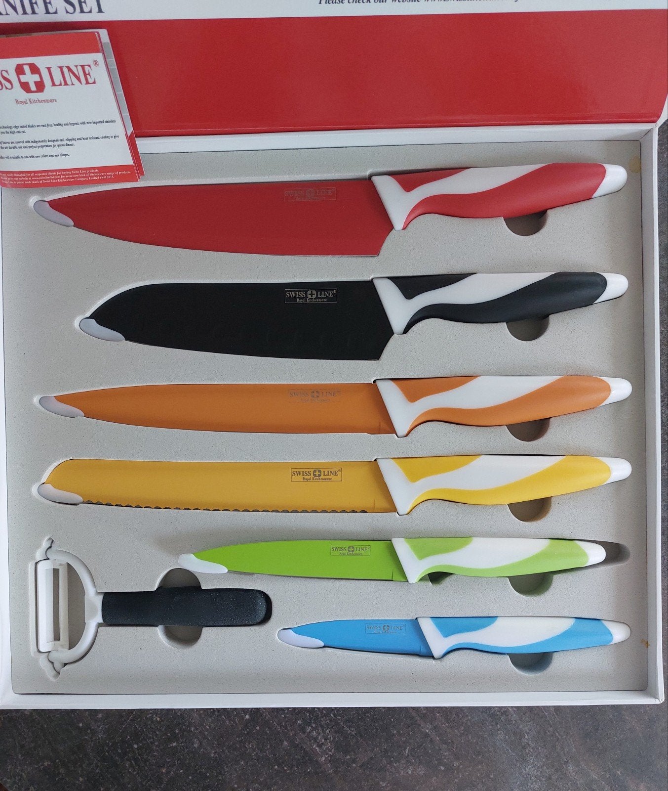 luxe kwaliteit messenset 7 delig van Swiss+line, Ophalen of Verzenden, Nieuw, Overige materialen