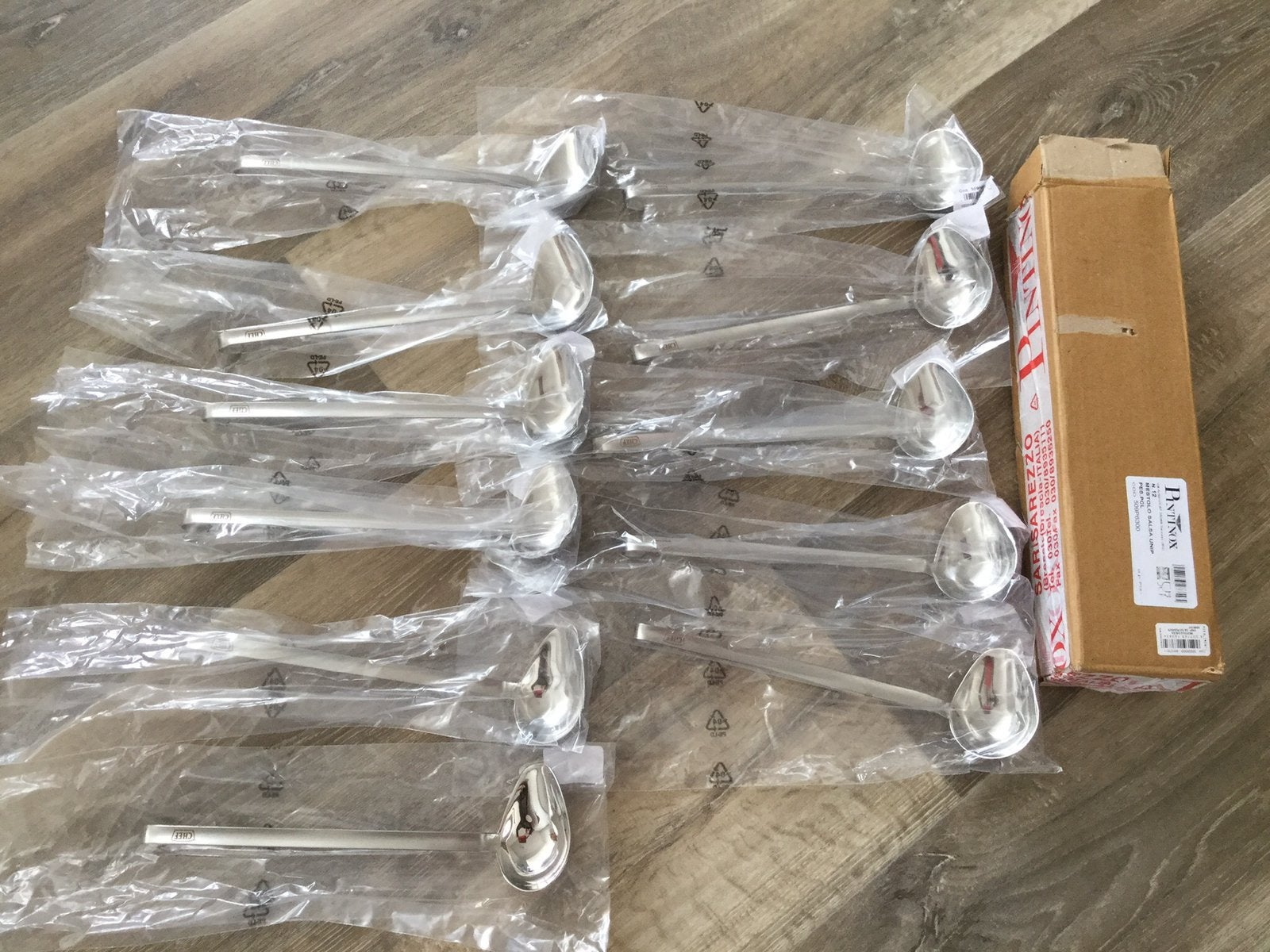 Pintinox sauslepel 11 x mestolo salsa 18/10 pesante, Ophalen of Verzenden, Nieuw, Rvs of Chroom, Overige typen