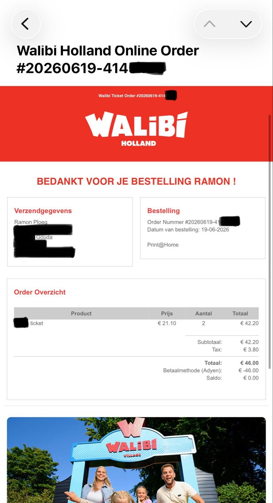 2 x Walibi ticket 5 september, Tickets en Kaartjes, Recreatie | Pretparken en Attractieparken, Twee personen, Ticket of Toegangskaart