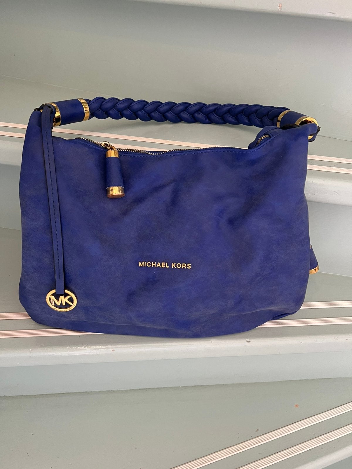 Tassen blauw roze en wit, Ophalen, Gebruikt, Blauw