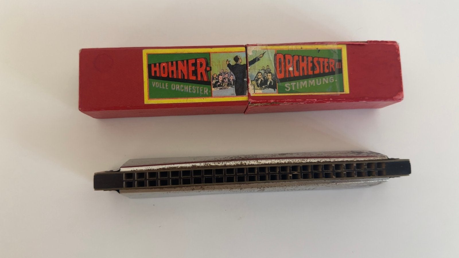 Hohner Orchester Harmonika- originele -  jaren -1930-1950, Muziek en Instrumenten, Blaasinstrumenten | Mondharmonica's, Zo goed als nieuw