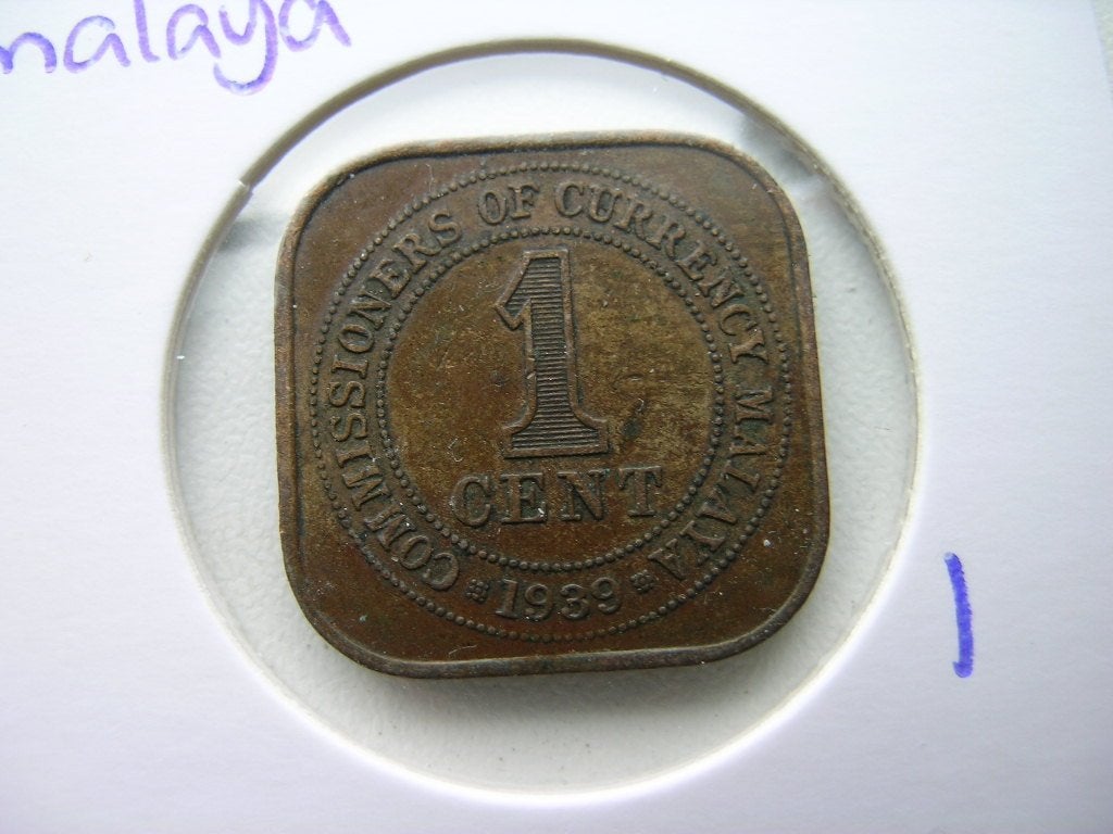 Cent 1939 Malaya, Postzegels en Munten, Munten | Azië, Ophalen of Verzenden, Zuidoost-Azië, Losse munt