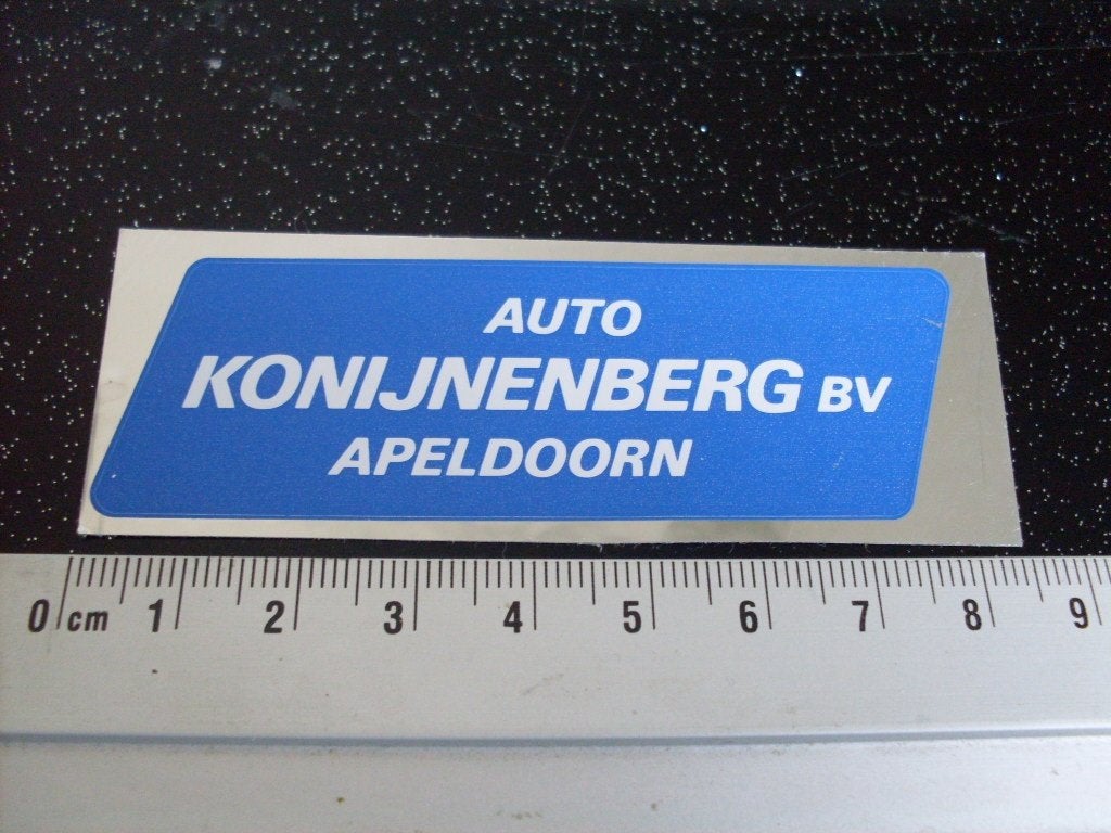 folie sticker auto konijnenberg apeldoorn logo, Verzenden, Zo goed als nieuw, Bedrijf of Vereniging