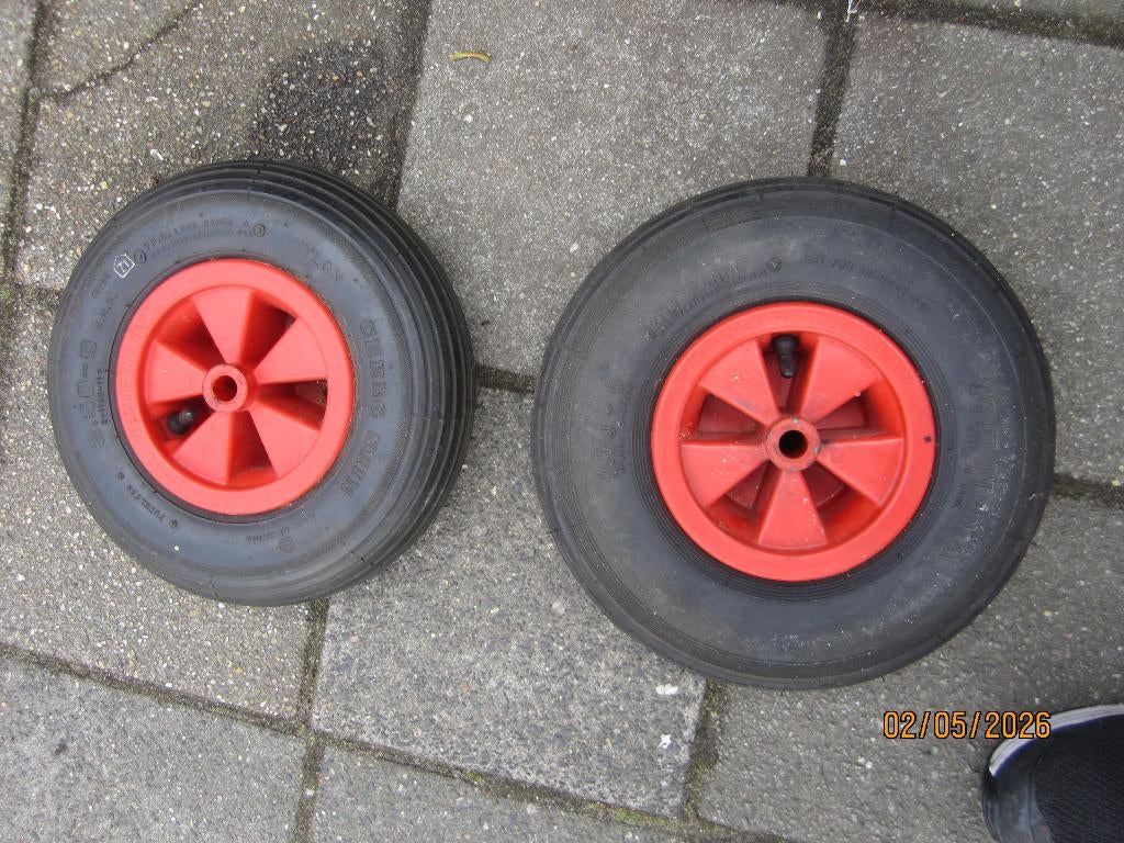 2 suks kruiwagen wiel 3.50-6, Ophalen, Eenwielig, Onbekend, Nieuw