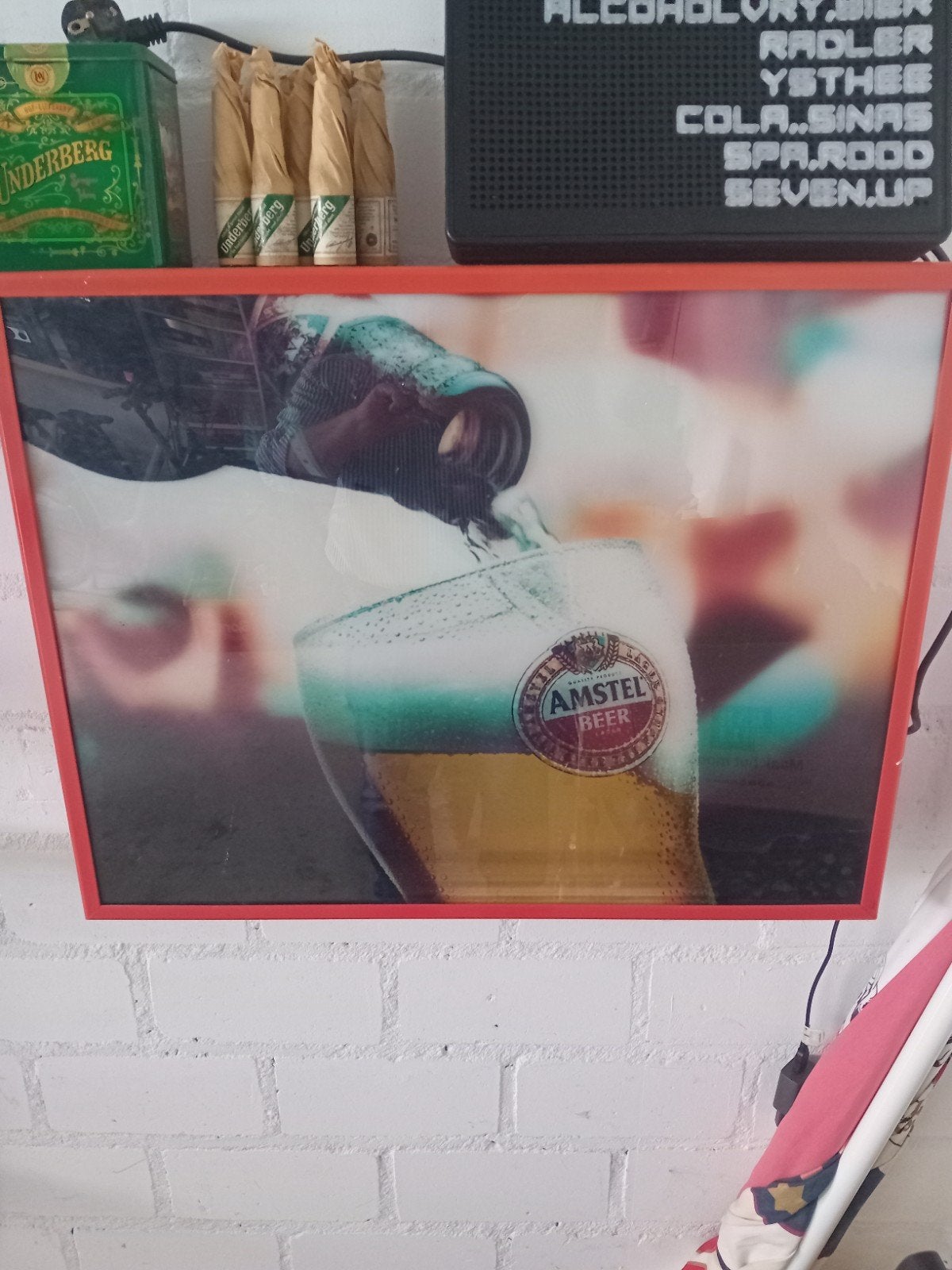 bierlamp, Verzamelen, Ophalen, Gebruikt, Reclamebord, Plaat of Schild, Overige merken