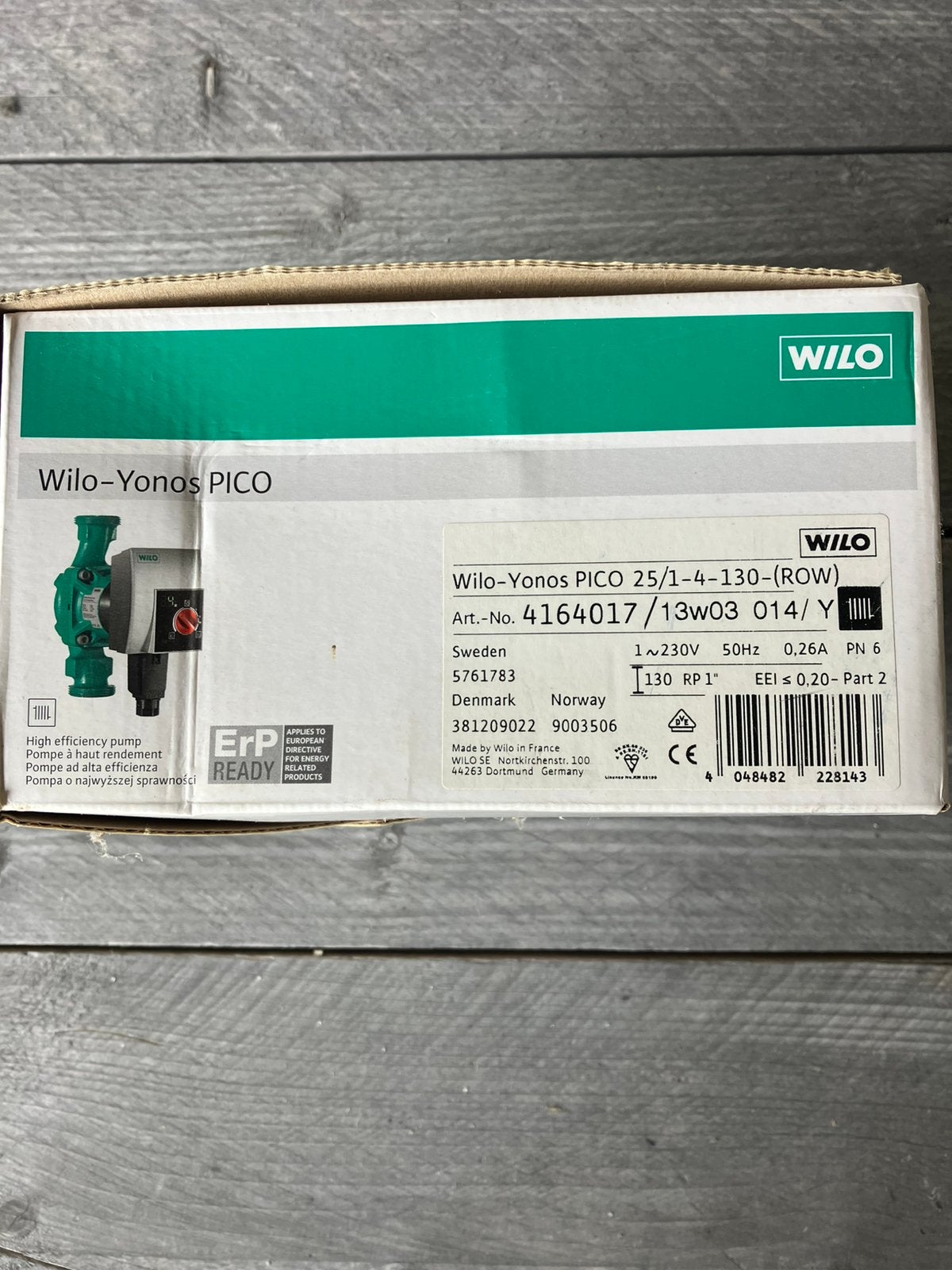 Wilo pomp yonos pico 25/1-4 130, Verzenden, Overige typen, Nieuw, Minder dan 60 cm