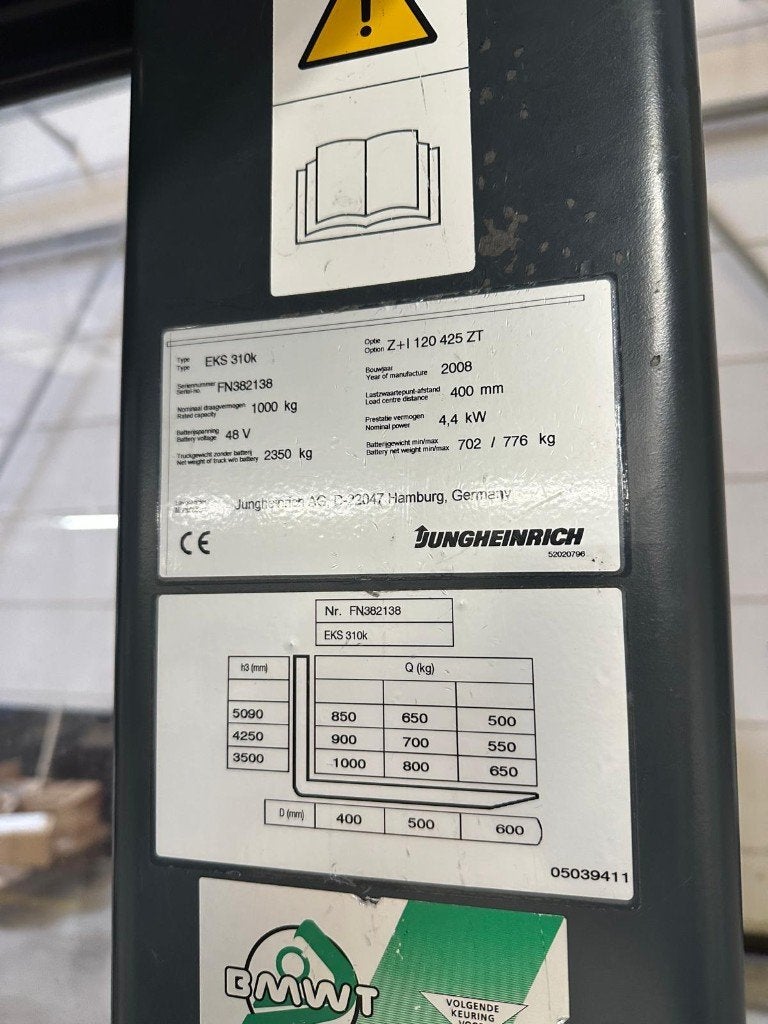 Nette Jungheinrich EKS 310k Verticale Orderpicker, Ophalen of Verzenden, Orderpicker, 1000 tot 2000 kg, Jungheirnrich