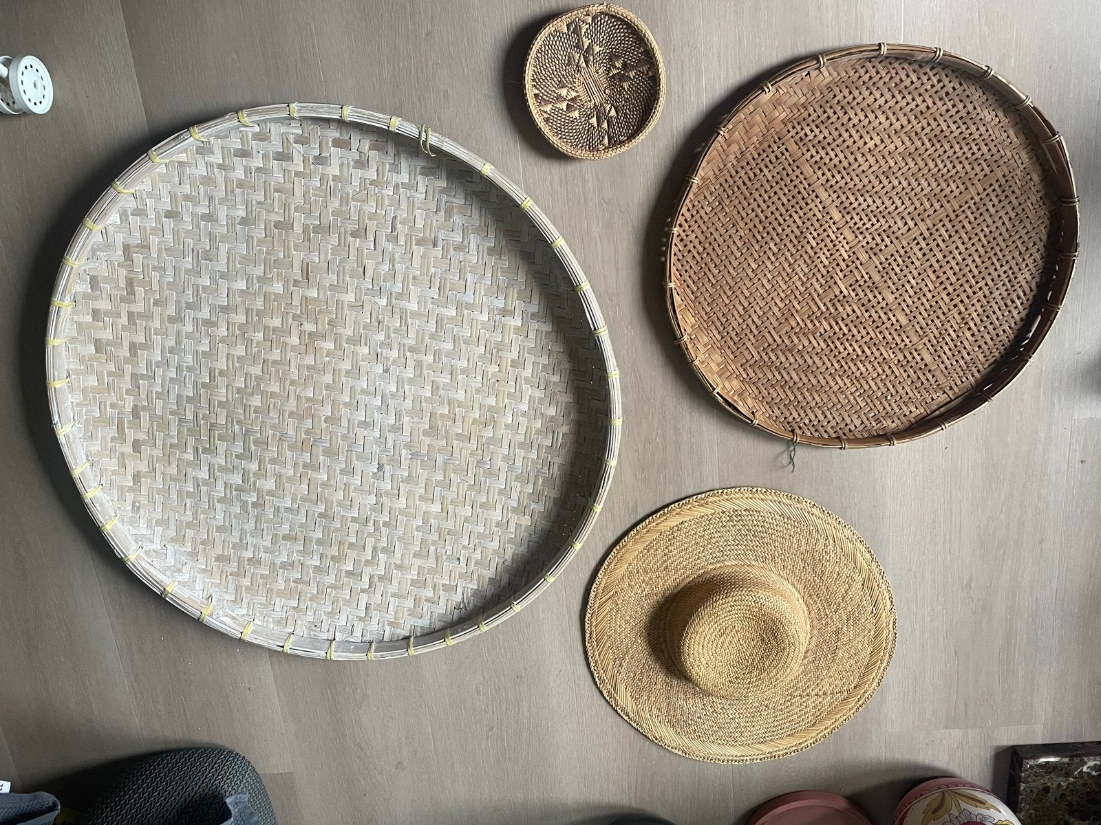 Rotan Muurdecoratie Set, Gebruikt, Boho, Decoratieobject, Ophalen of Verzenden
