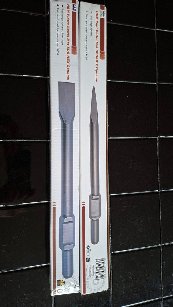 HBM Punt- en Platte Beitel Set SDS-HEX Opname 400mm, Doe-het-zelf en Verbouw, Ophalen of Verzenden, Nieuw