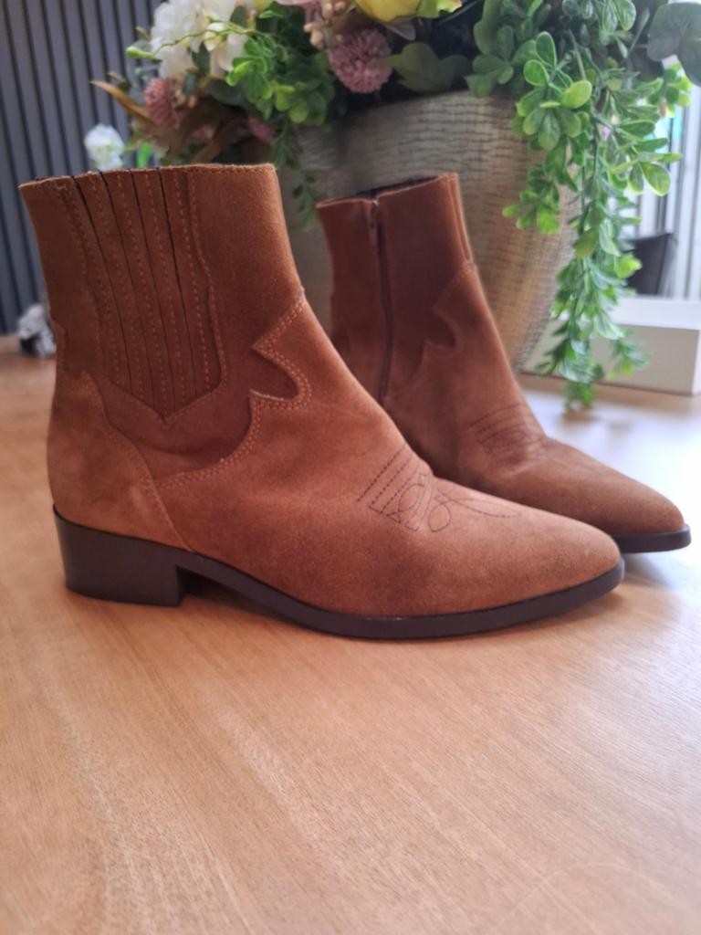 Deabused suède cowboylaarzen -  nieuw, Bruin, Lage of Enkellaarzen, Nieuw, Ophalen of Verzenden